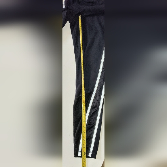 Nine West Active Black & White Yoga Athletic Leggings Reflective Stripes L - Picture 8 of 10